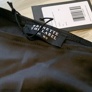 BTL satin one shoulder top.